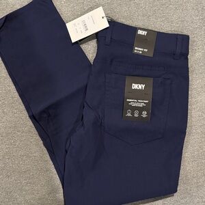 DKNY Dark Blue Tech Trousers skinny fit